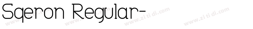 Sqeron Regular字体转换